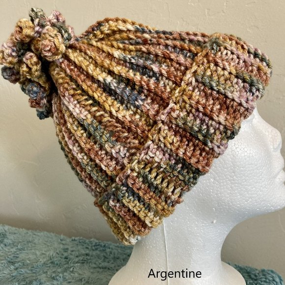 Adorable Adult Woman's Beanie with Fringe! Color: Argentine - Picture 1 of 1